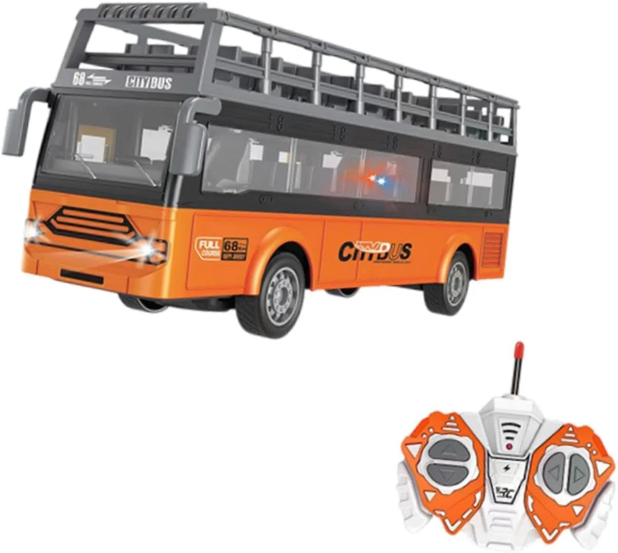 اتوبوس آرسی کنترلی مقیاس 1/30، مدل اتوبوس شهری با قابلیت باز شدن درها، اتوبوس دو طبقه بی | وسایل نقلیه کنترلی | مدل ها و کیت های آرسی | ماشین، کامیون و موتورسیکلت