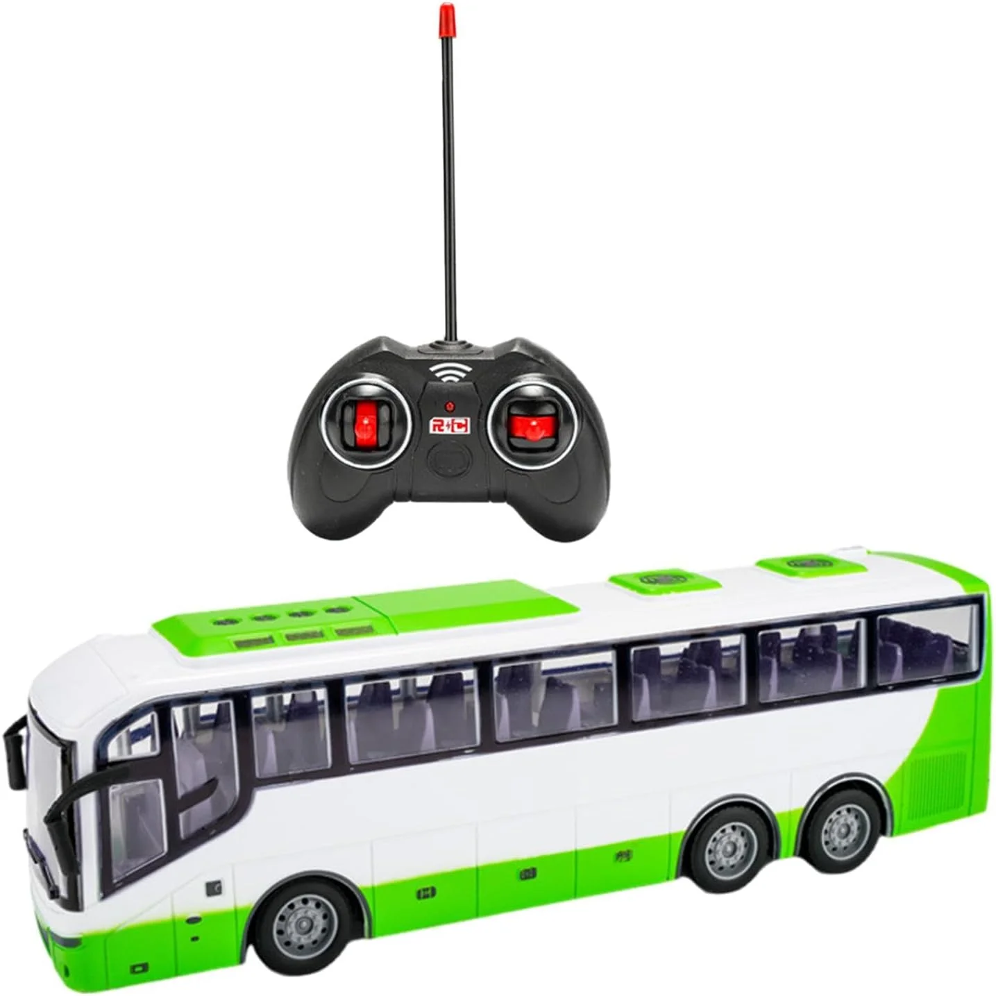 ماشین مدل اسباب بازی کنترلی، آموزشی برای سنین 3 سال به بالا، شبیه سازی شده، وسایل نقلیه الکترونیکی 1/30، سفید سبز