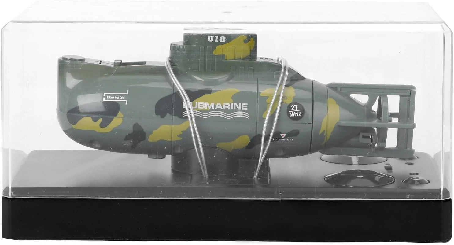 زیردریایی اسباب بازی کنترلی مدل TOYANDONA 3.7V، قایق غواصی، زیردریایی شارژی با کنترل از راه دور، کشتی زیردریایی برقی (سبز)