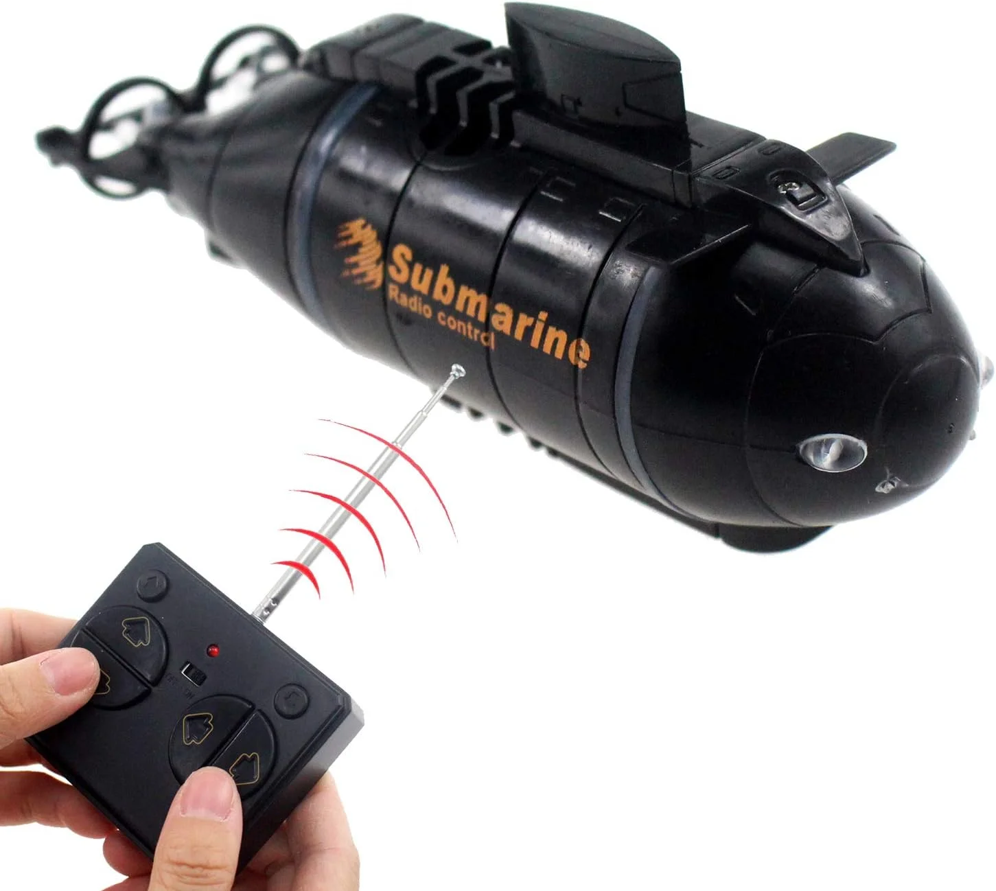 اسباب بازی زیردریایی هسته ای مینیاتوری کنترل از راه دور Tipmant، قایق RC برقی آبی کودکان هدیه تولد (مشکی)