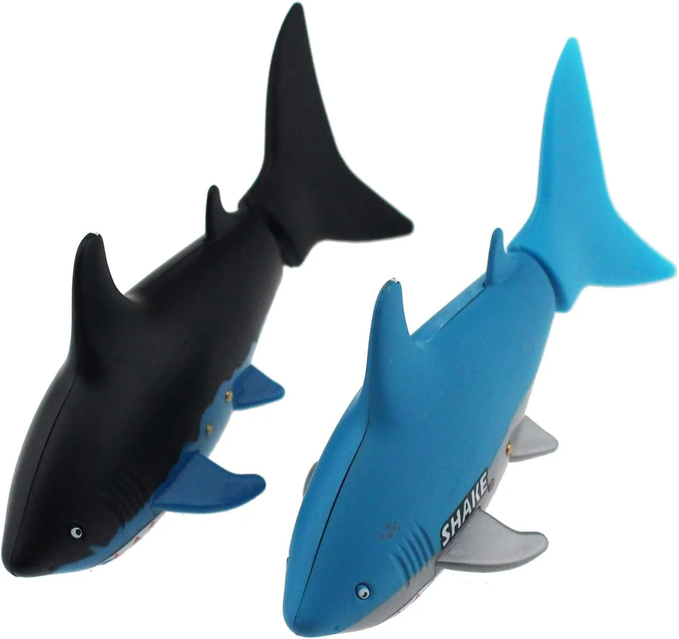 قایق کوسه ماهی الکترونیکی مینی RC Tipmant با کنترل از راه دور رادیویی، کشتی و زیردریایی شناور در آب، استخر، وان حمام، اسباب بازی برقی کودکان (مشکی و آبی)