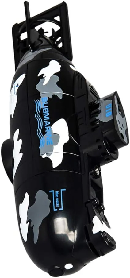 مینی زیردریایی کنترلی قایق کشتی مدل نظامی اسباب بازی آبی الکترونیکی 3.7 ولت ضد آب غواصی برای استخر آکواریوم هدیه کودکان (مشکی)