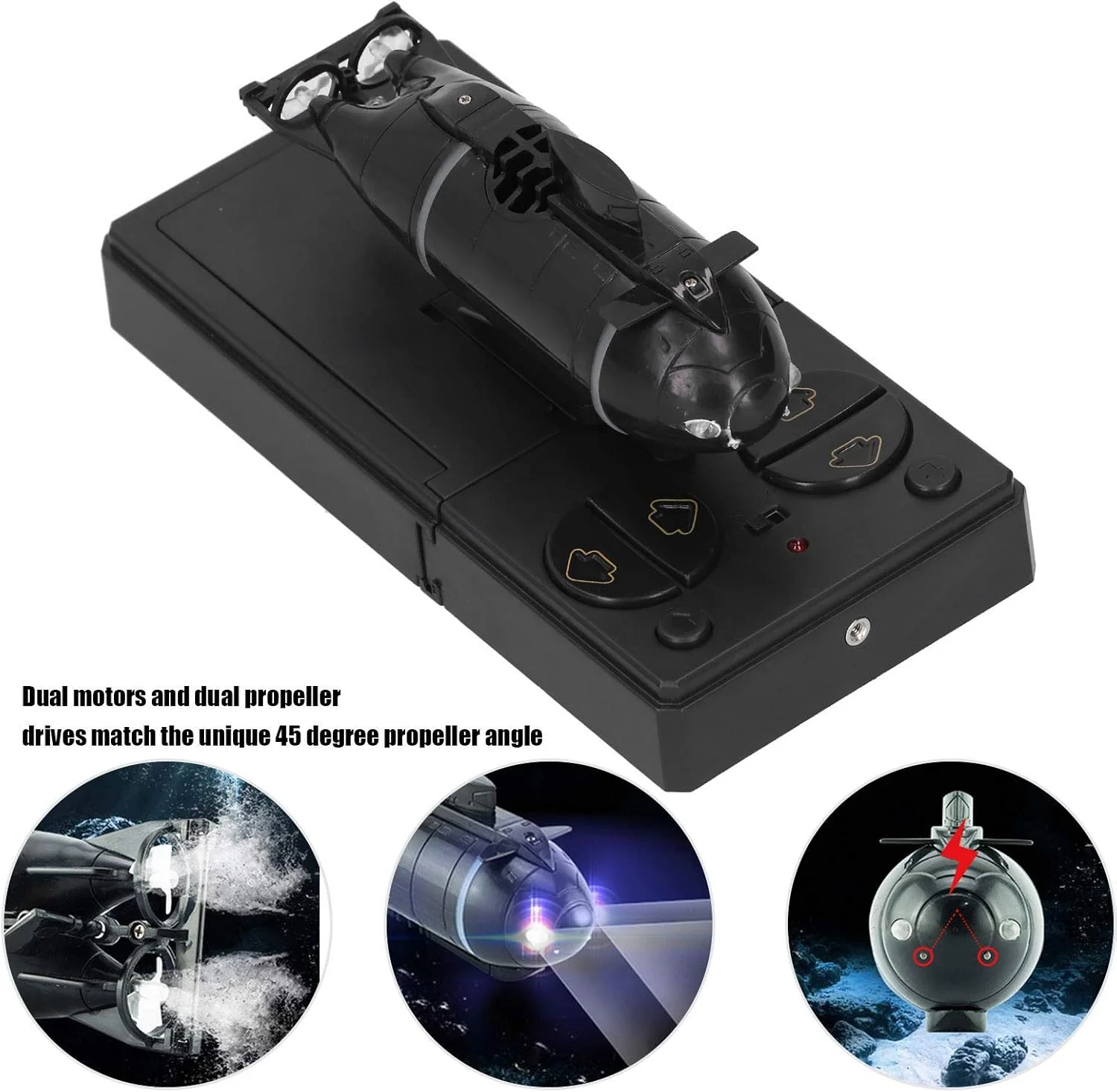 اسباب بازی زیردریایی RC، زیردریایی مینی 6 کاناله 2.4G با کنترل از راه دور شبیه سازی شده، اسباب بازی برقی زیردریایی شارژی هدیه کودکان