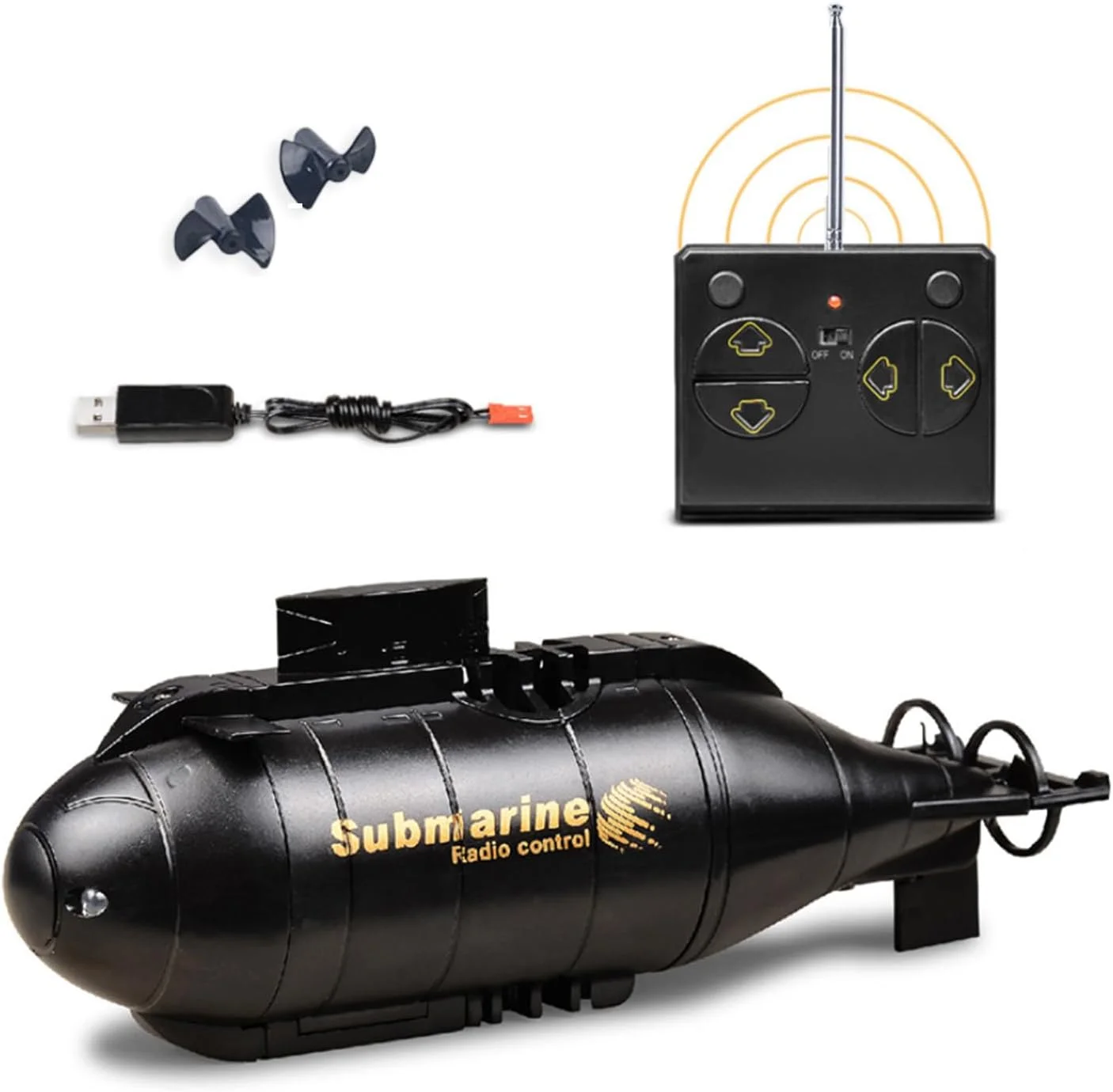 مینی زیردریایی کنترل از راه دور، قایق زیردریایی هسته ای، قایق مسابقه ای آرسی 6 کاناله، ضد آب با سرعت بالا، مناسب غواصی در استخرها و دریاچه، هدیه اسباب بازی برای پسران و کودکان