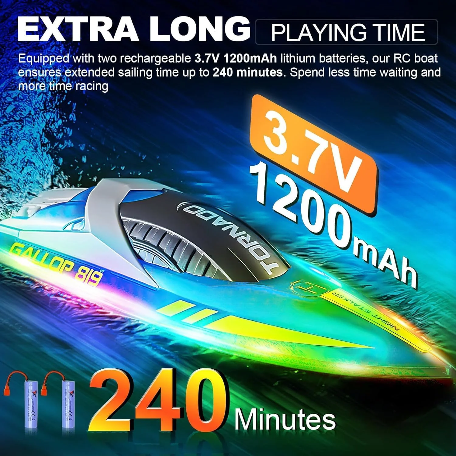 قایق کنترلی برای کودکان 8-12 سال، قایق کنترلی سریع با سرعت 24+ کیلومتر در ساعت به همراه چراغ های LED، قایق های الکتریکی کنترلی 2.4G اسباب بازی های استخر و دریاچه برای بزرگسالان