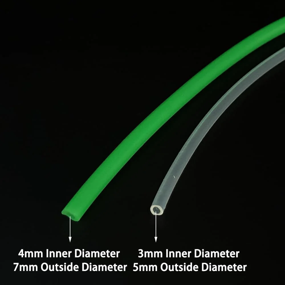 2 عدد لوله خنک کننده آب قایق RC، لوله سیلیکونی خنک کننده آب 3x5mm 4x7mm برای قطعات سیستم خنک کننده آب قایق مدل RC DIY (سبز، شفاف)
