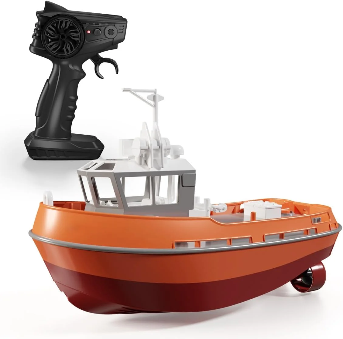 قایق کنترلی، قایق یدک کش کنترلی 1/72 مناسب استخر و دریاچه، قایق کنترلی پرسرعت، با 40 دقیقه زمان بازی و یادآوری کم بودن باتری برای بزرگسالان و کودکان، نسخه RTR