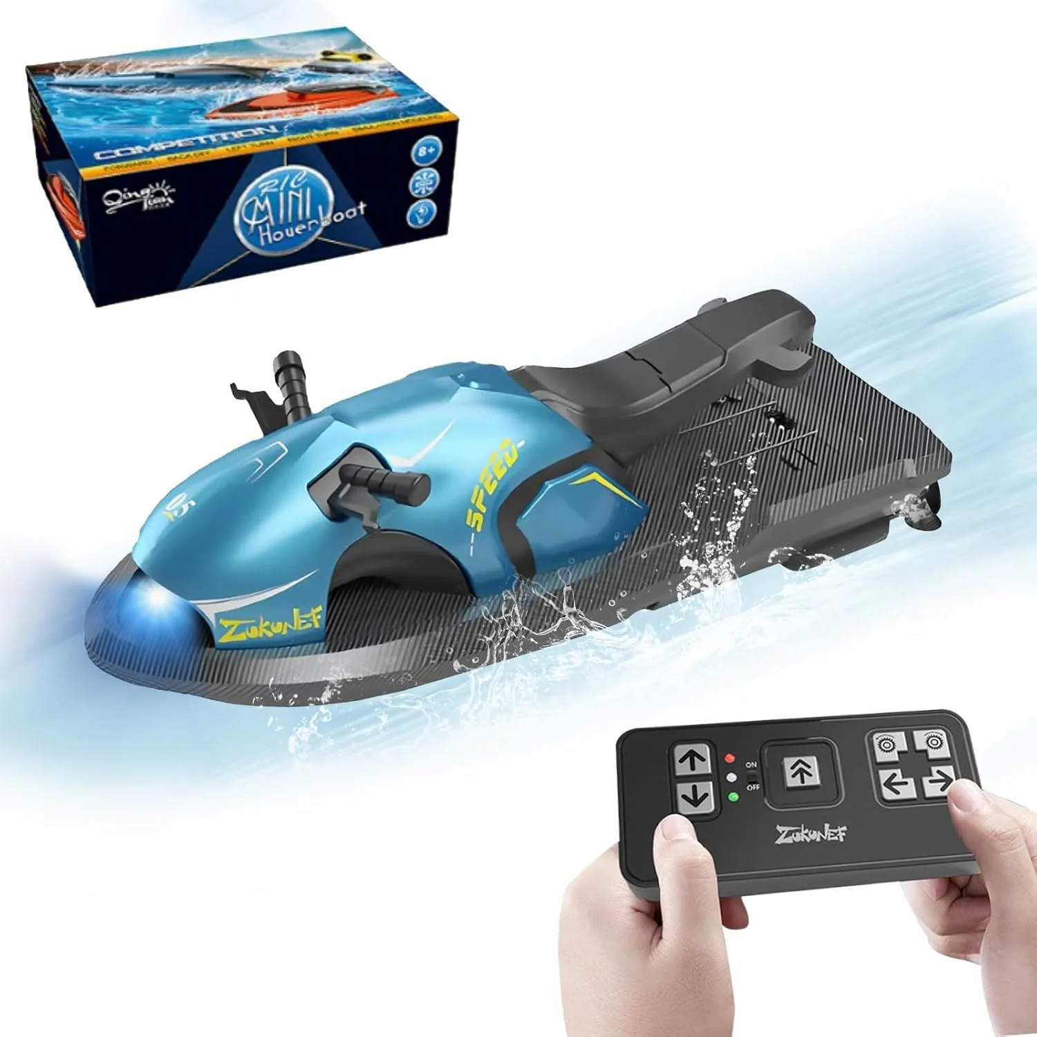 قایق مینیاتوری کنترلی از راه دور اوبست، قایق تندروی پرسرعت 2.4 گیگاهرتز، قایق موتوری آبی، تعویض سرعت بالا/پایین، باتری قابل شارژ، مناسب برای استخرها و دریاچه
