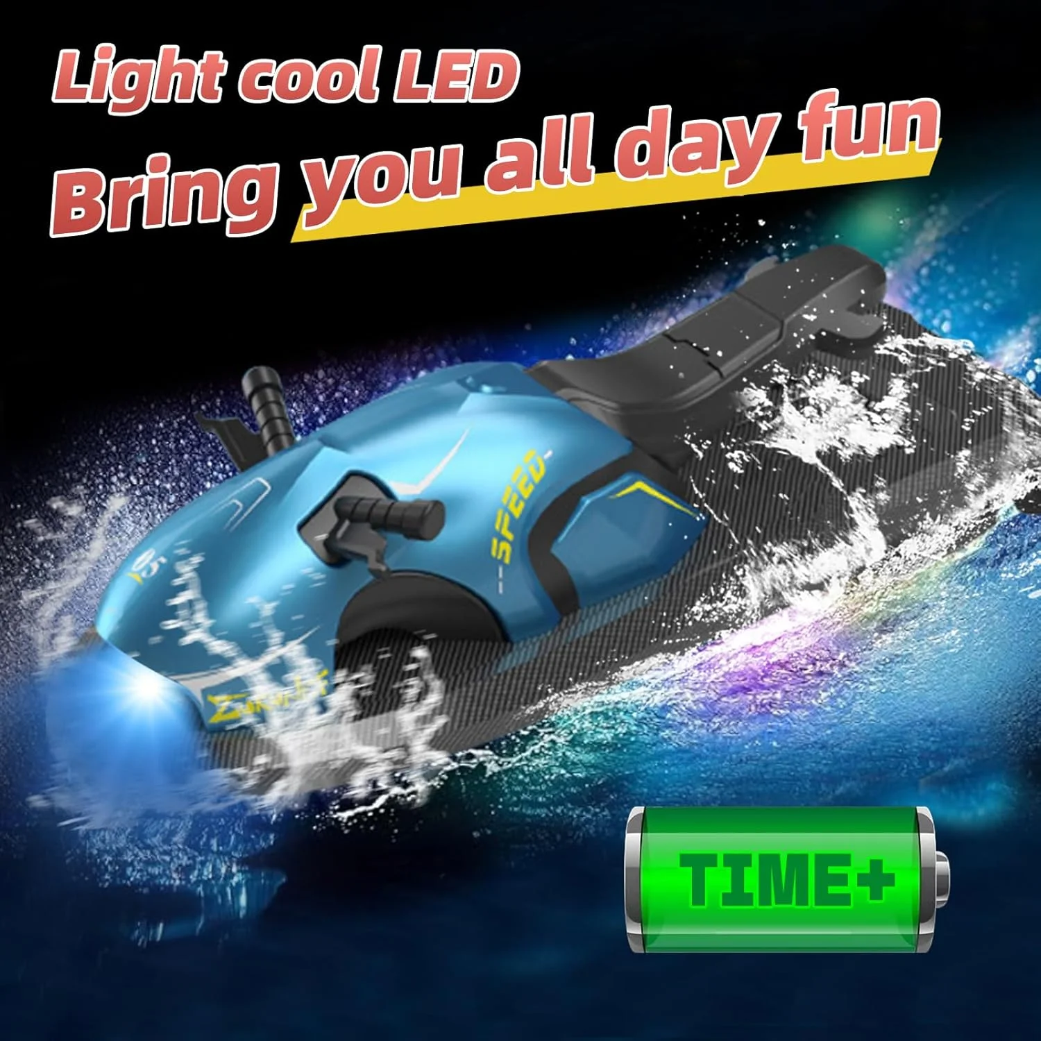 قایق مینیاتوری کنترلی از راه دور اوبست، قایق تندروی پرسرعت 2.4 گیگاهرتز، قایق موتوری آبی، تعویض سرعت بالا/پایین، باتری قابل شارژ، مناسب برای استخرها و دریاچه