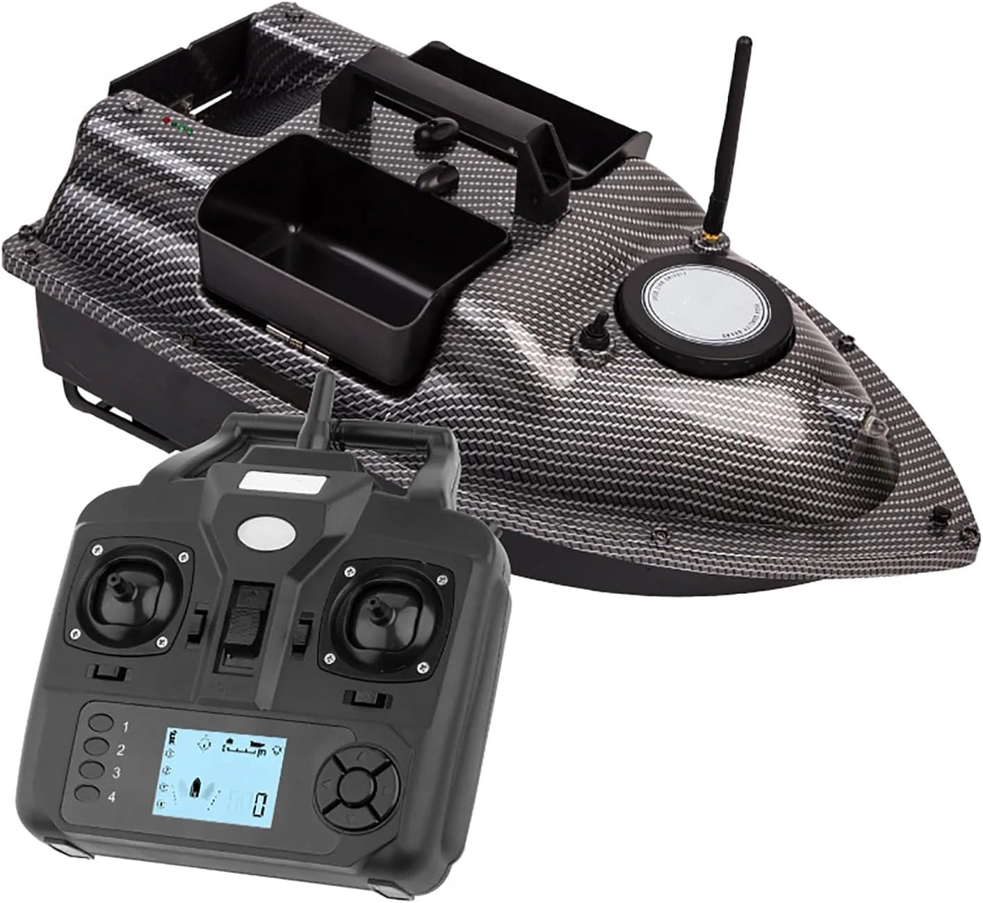 قایق طعمه ماهیگیری کنترل از راه دور GPS، قایق طعمه ماهیگیری با بازگشت خودکار 500 متری، سنسور LCD ماهی یاب، 3 مخزن با ظرفیت بارگیری 2 کیلوگرم، برای دوستداران ماهیگیری باتری با ظرفیت بزرگ 12000 میلی آمپر ساعت