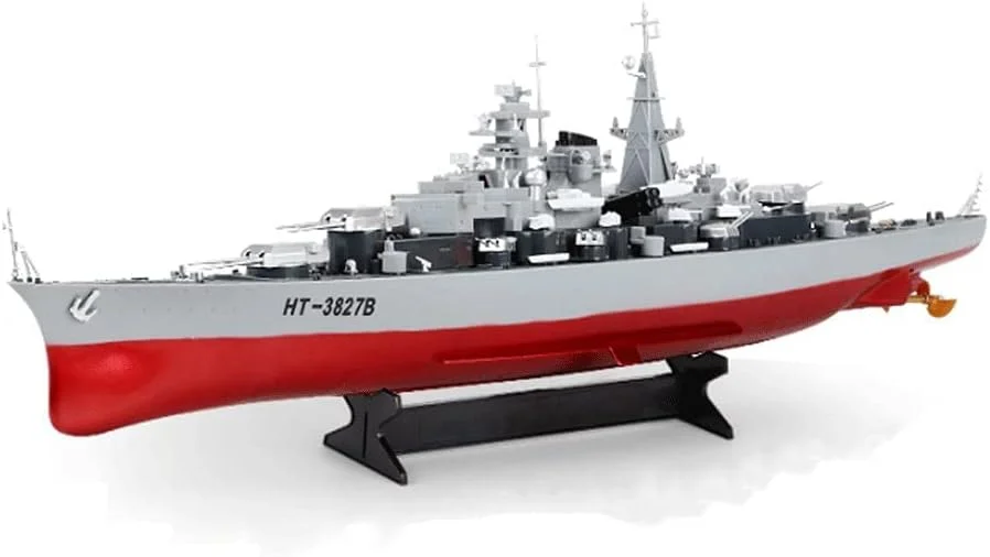 کشتی جنگی بیسمارک از بازی World Of Warships، کشتی الکتریکی آرسی 2.4G، مقیاس 1:360، بزرگ 71 سانتی‌متری با چراغ، مدل کشتی جنگی ناو هواپیمابر کنترل از راه دور برای استخرها و دریاچه‌ها
