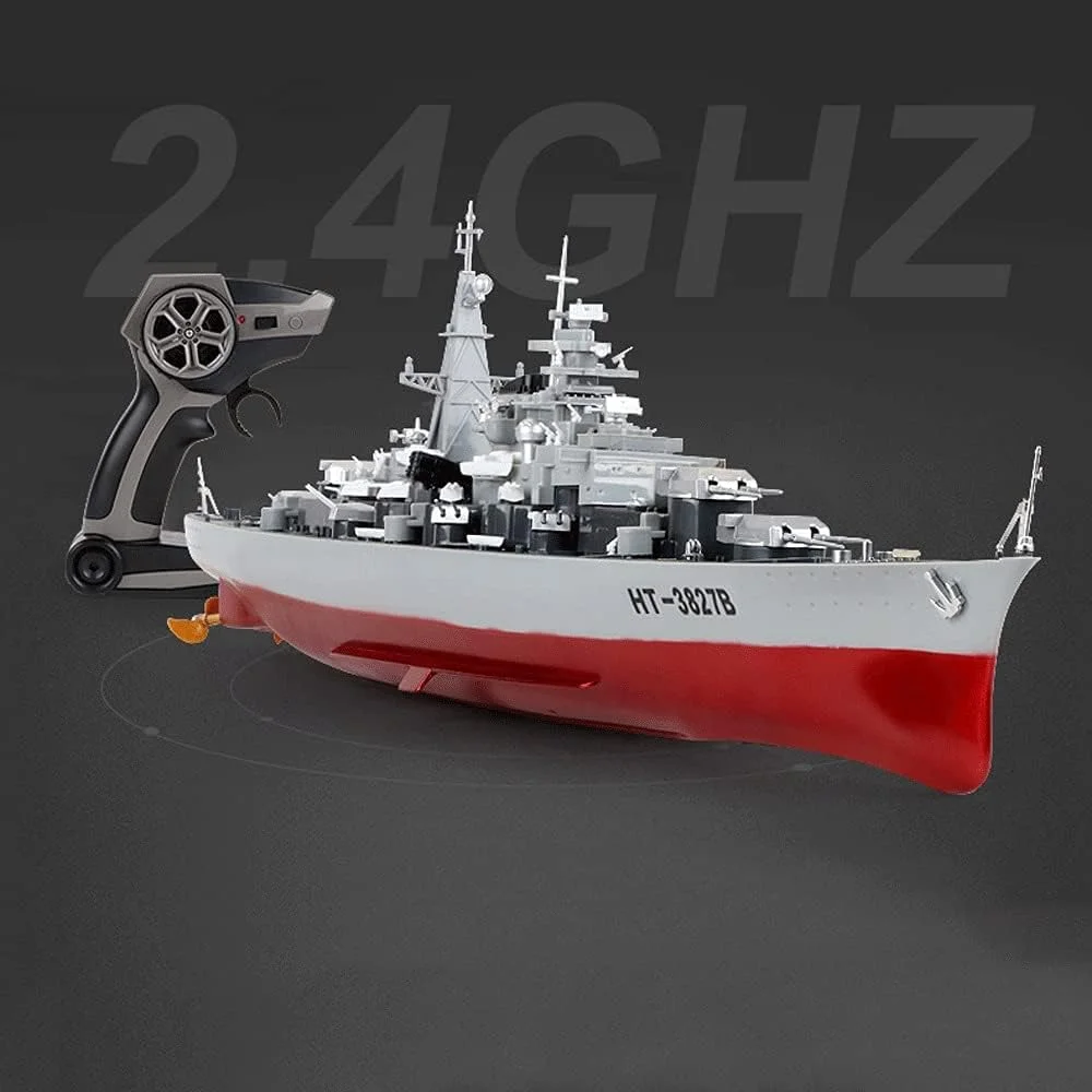 کشتی جنگی بیسمارک از بازی World Of Warships، کشتی الکتریکی آرسی 2.4G، مقیاس 1:360، بزرگ 71 سانتی‌متری با چراغ، مدل کشتی جنگی ناو هواپیمابر کنترل از راه دور برای استخرها و دریاچه‌ها