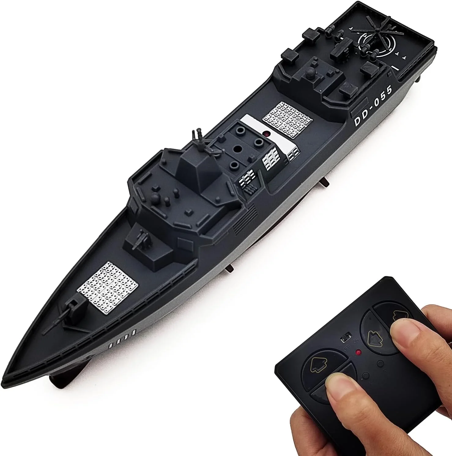 کشتی جنگی کنترلی Tipmant مدل Destroyer، اسباب بازی ناو جنگی نیروی دریایی با کنترل از راه دور 2.4 گیگاهرتز مناسب استخر و هدیه تولد کودکان