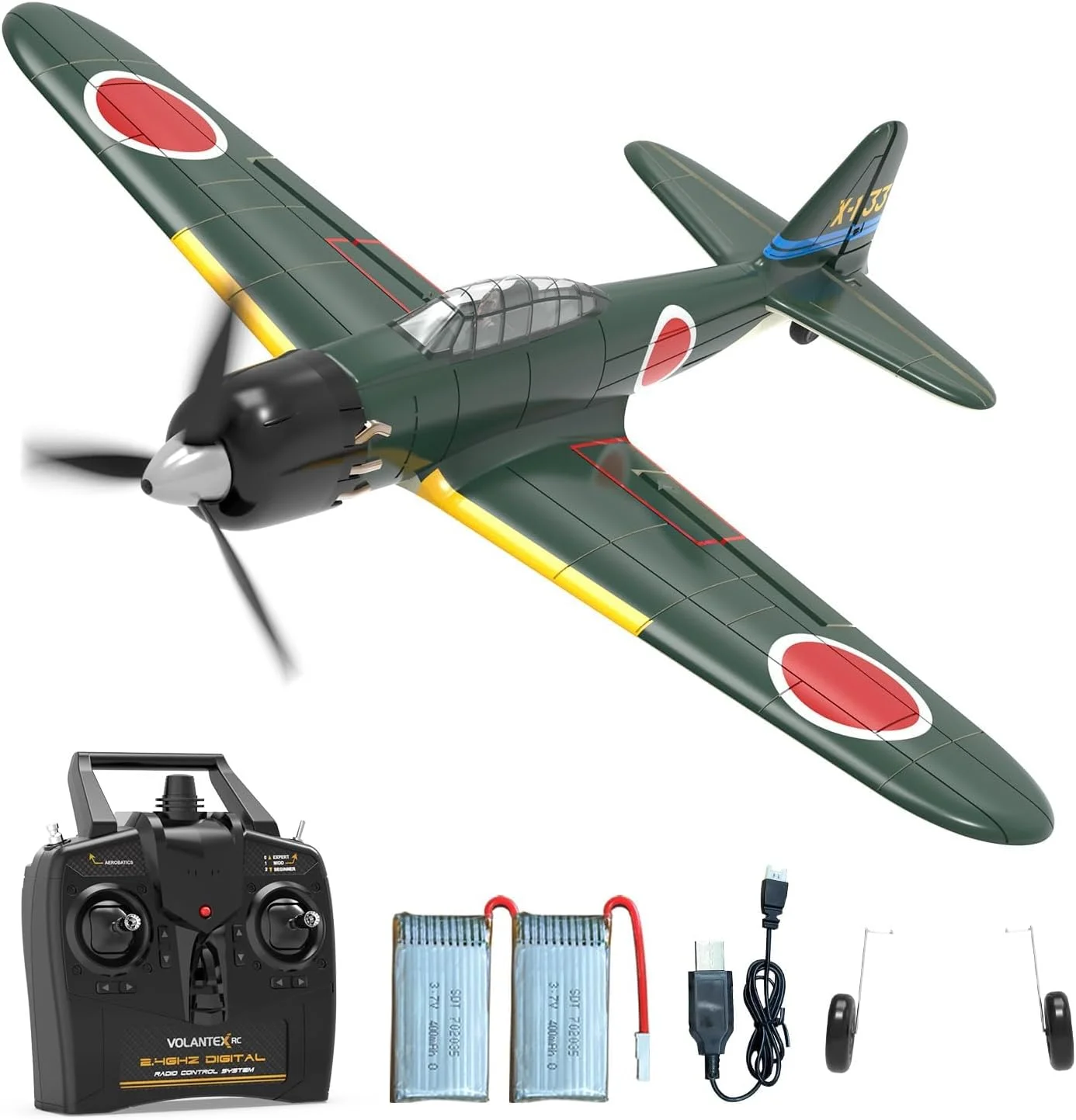 هواپیمای کنترلی VOLANTEXRC برای مبتدیان، جنگنده A6M Zero جنگ جهانی دوم 2.4 گیگاهرتز، هواپیمای کنترل از راه دور 4 کاناله با پایداری Xpilot و آکروباتیک تک کلید، هواپیمای کنترلی برای بزرگسالان (761-15) هواپیمای کنترلی VOLANTEXRC برای مبتدیان، جنگنده A6M Zero جنگ جهانی دوم 2.4 گیگاهرتز، هواپیمای کنترل از راه دور 4 کاناله با پایداری Xpilot و آکروباتیک تک کلید، هواپیمای کنترلی برای بزرگسالان (761-15)