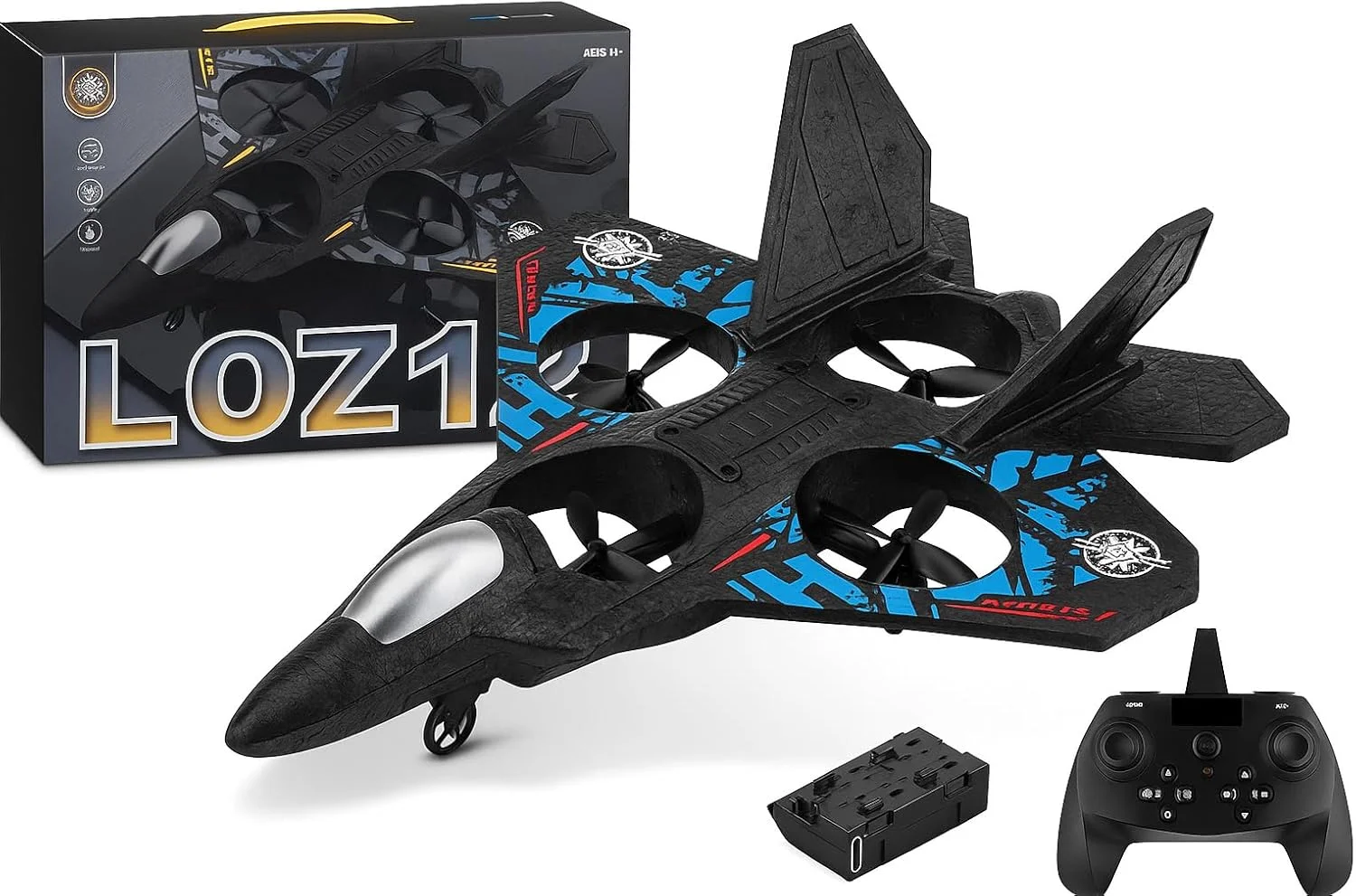 هواپیمای ارتقا یافته L0712 RC، هواپیمای کنترل از راه دور با چراغ های LED، 2.4 گیگاهرتز، مشکی، فوم EPP، برد 80 متری، شناور خودکار، شارژ USB، اسباب بازی پرواز داخلی و خارجی برای مبتدیان