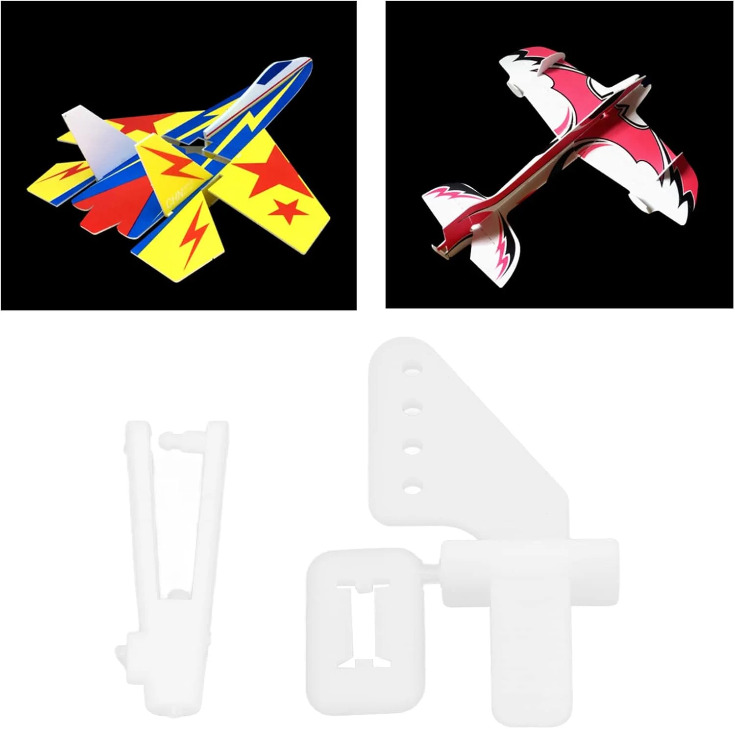 کیت شاخک های کنترل 4 سوراخه Syrisora، لوازم جانبی عالی برای ارتقاء هواپیماهای فومی RC، 20 عدد 1 میلی متری متصل به چنگال و پیچ با زاویه ساقه