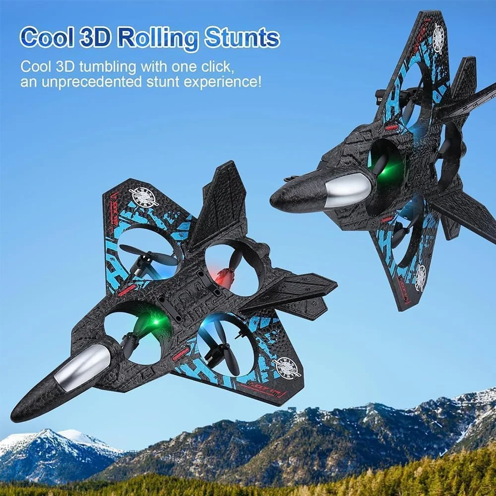 هواپیمای کنترلی TOY GARDEN L0712 با قابلیت شناور شدن خودکار، چرخش 3D، چراغ های LED، شارژ USB، هدیه ای برای کودکان، مبتدیان و بزرگسالان