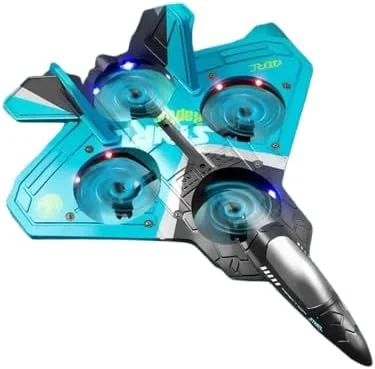هواپیمای جنگنده جت V17 RC - هواپیمای اسباب بازی کنترل از راه دور 2.4 گیگاهرتز با چرخش 360 درجه، سنسور جاذبه و چراغ های LED، هواپیمای آبی آسمانی بادوام، پرواز در فضای باز برای کودکان و مبتدیان هواپیمای جنگنده جت V17 RC - هواپیمای اسباب بازی کنترل از راه دور 2.4 گیگاهرتز با چرخش 360 درجه، سنسور جاذبه و چراغ های LED، هواپیمای آبی آسمانی بادوام، پرواز در فضای باز برای کودکان و مبتدیان