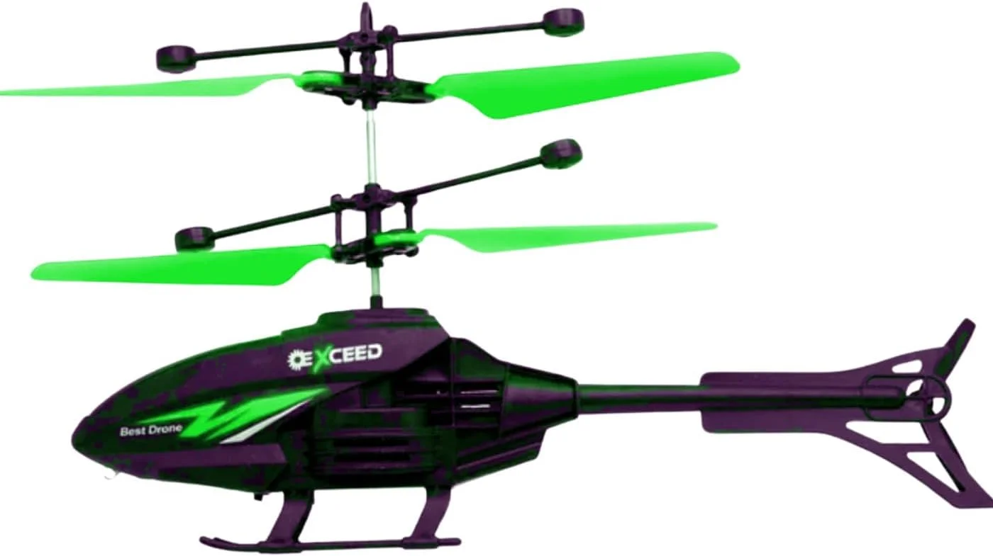 هلیکوپتر با ساعت مچی | اسباب بازی کنترل از راه دور رادیویی الکترونیکی | هلیکوپتر شارژی حسگر الکتریکی سه بعدی برای کودکان 4 سال به بالا، بال های چند رنگ