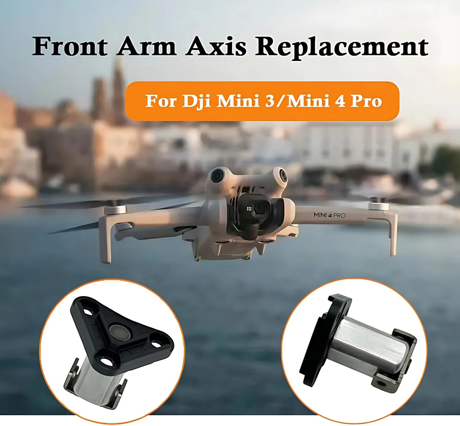 بازوی جلویی جایگزین برای DJI Mini 4 Pro/Mini 3 - پیچ های شفت لولا قطعات تعمیر با دنده های تقویت کننده برای لوازم جانبی پهپاد