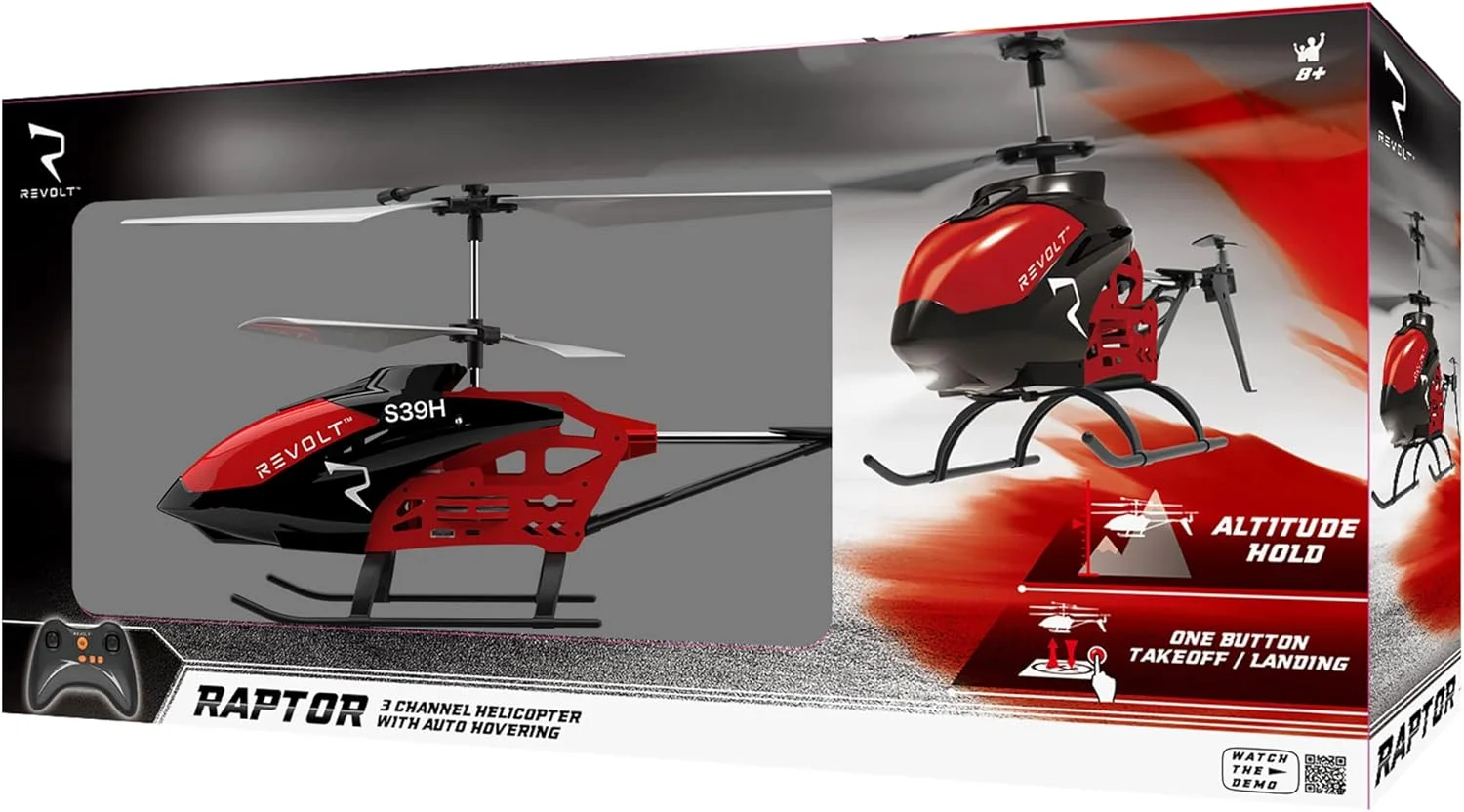 هلیکوپتر سایما مدل Revolt Raptor XL با قابلیت Auto-Hover S39H، دارای 2 سرعت، طول 33 سانتی متر، مناسب برای 8 سال به بالا - چند رنگ هلیکوپتر سایما مدل Revolt Raptor XL با قابلیت Auto-Hover S39H، دارای 2 سرعت، طول 33 سانتی متر، مناسب برای 8 سال به بالا - چند رنگ