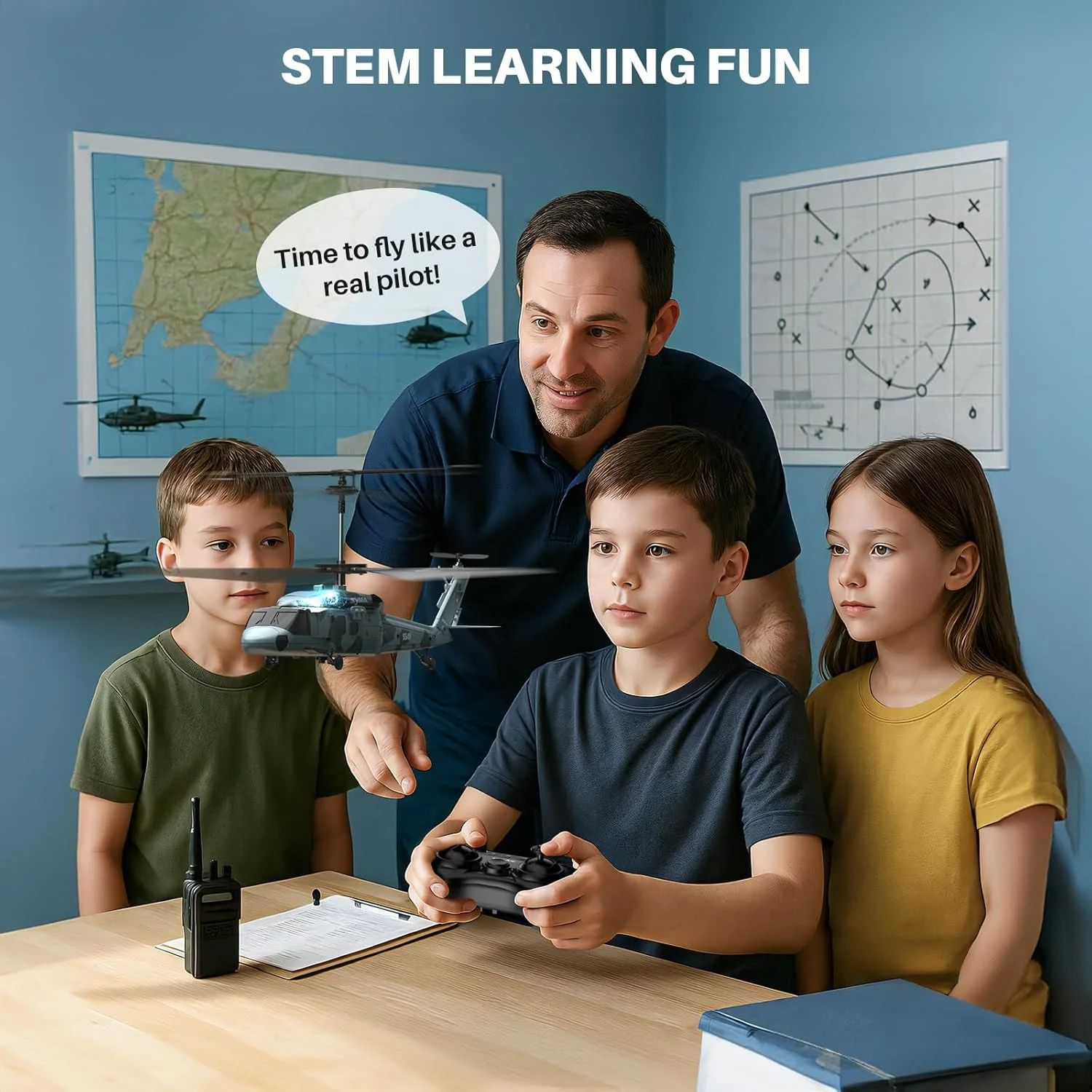 هلیکوپتر نظامی کنترلی SYMA مدل S54H برای کودکان - شروع/فرود با یک دکمه، حفظ ارتفاع، سیستم محافظت ارتقا یافته، اسباب بازی 3.5 کاناله برای پسران و دختران هلیکوپتر نظامی کنترلی SYMA مدل S54H برای کودکان - شروع/فرود با یک دکمه، حفظ ارتفاع، سیستم محافظت ارتقا یافته، اسباب بازی 3.5 کاناله برای پسران و دختران