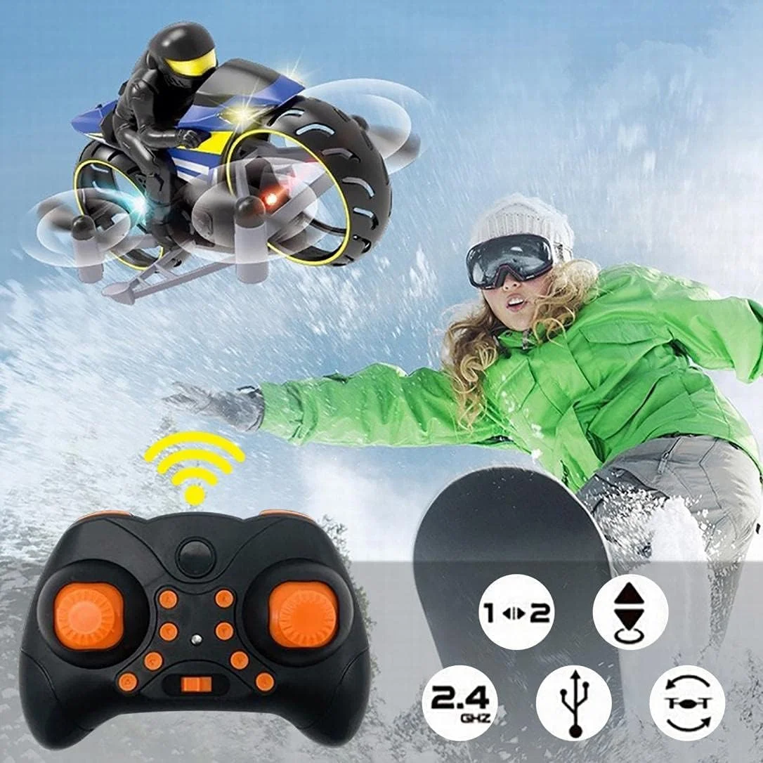 موتورسیکلت پرنده کنترل از راه دور بی سیم، موتورسیکلت کنترل از راه دور کودکان، چرخش دو طرفه 360 درجه ماشین بدلکاری برای پسران، هدیه تولد غافلگیر کننده برای پسران 7-14 ساله