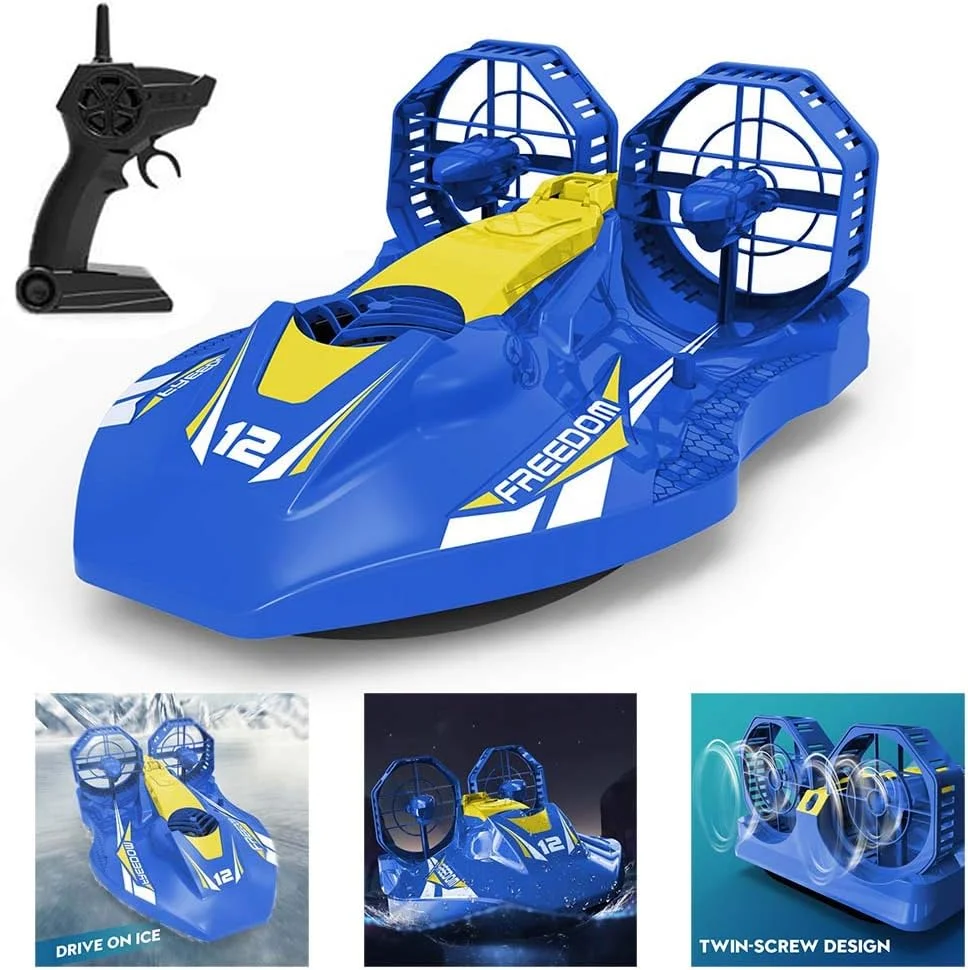 هاورکرافت کنترلی، قایق کنترلی مناسب آب و خشکی برای بزرگسالان و کودکان، قایق موتوری الکتریکی، اسباب بازی قایق کنترلی برای استخر، دریاچه و استفاده در فضای باز