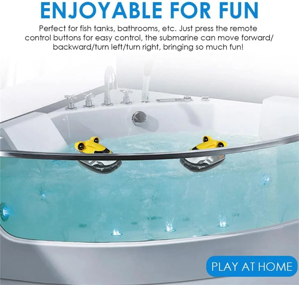 مینی قایق آرسی 2.4G، هاورکرافت کنترل از راه دور، اسباب بازی استخر شنا برای کودکان، اسباب بازی وان حمام آکواریوم ماهی