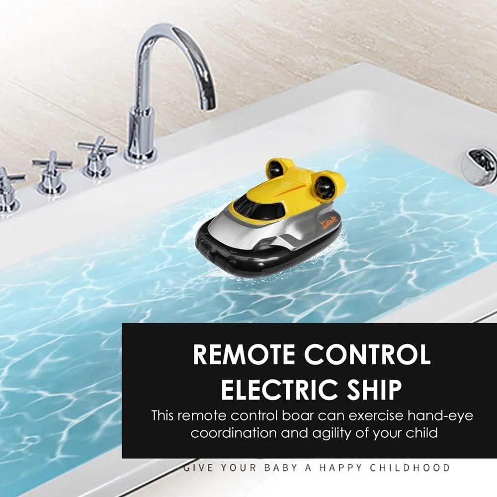 مینی قایق آرسی 2.4G، هاورکرافت کنترل از راه دور، اسباب بازی استخر شنا برای کودکان، اسباب بازی وان حمام آکواریوم ماهی