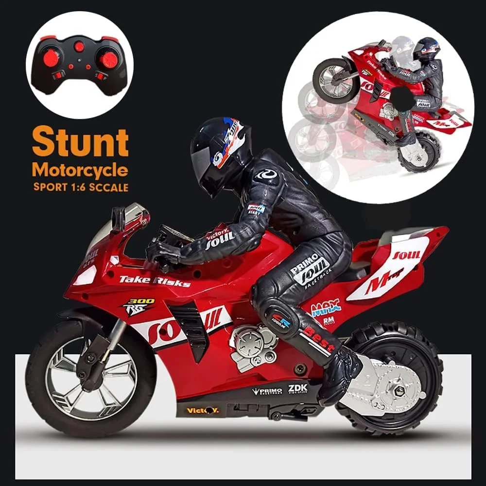 موتور سیکلت کنترلی بسیار بزرگ 35 سانتی متری SOWOFA، اسباب بازی حرفه ای RC دریفت، موتور سیکلت تعادل خودکار مسابقه ای 14+ (رنگ تصادفی)