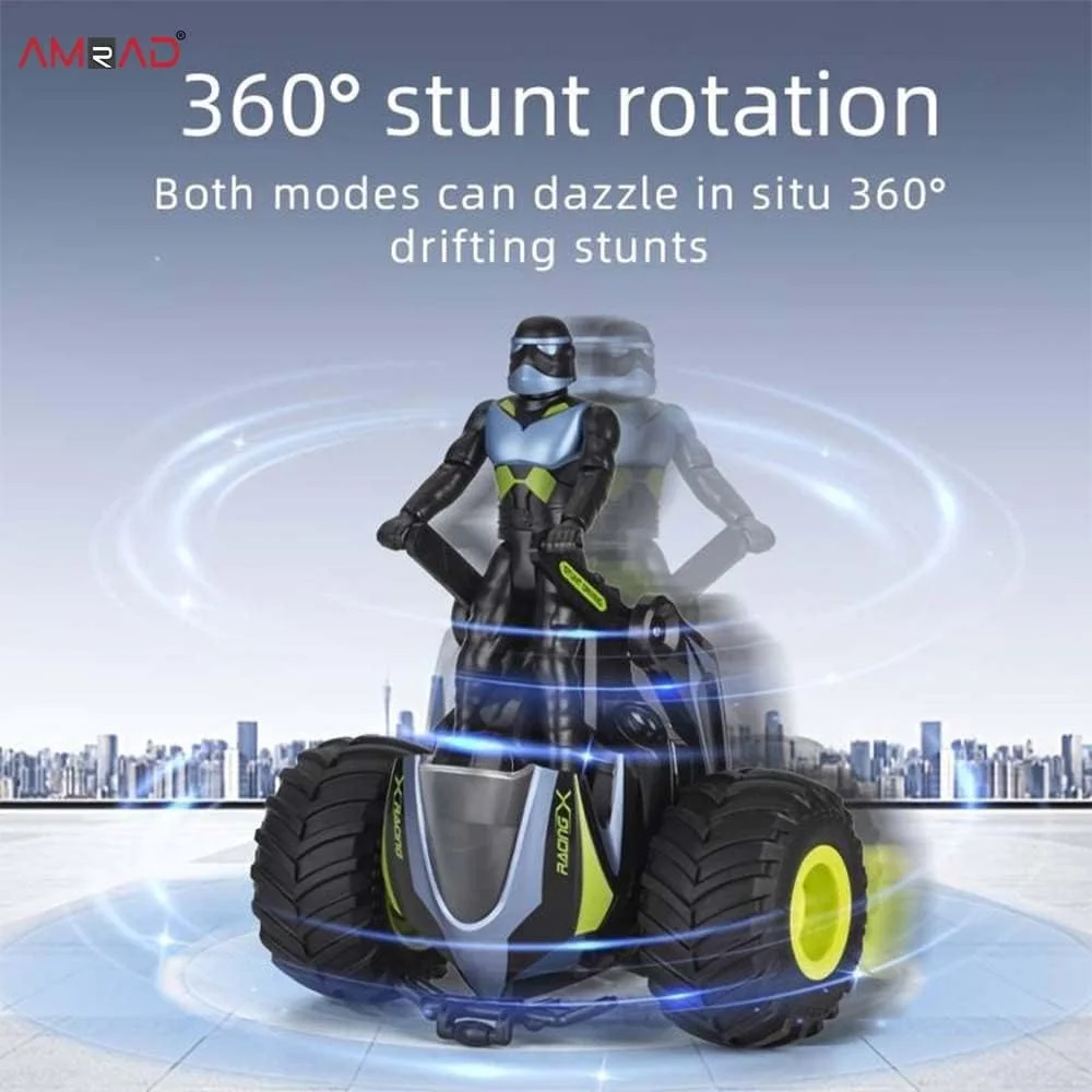 موتور سیکلت کنترلی چرخشی 360 درجه برای کودکان (چند رنگ)