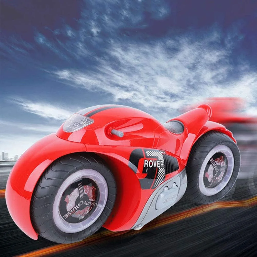 موتورسیکلت کنترلی با حسگر حرکتی، موتورسیکلت دریفت کنترلی پرسرعت، دارای نور و موسیقی، قابلیت چرخش 90 درجه چرخ عقب، اسباب بازی پسرانه و دخترانه، هدیه کودکان