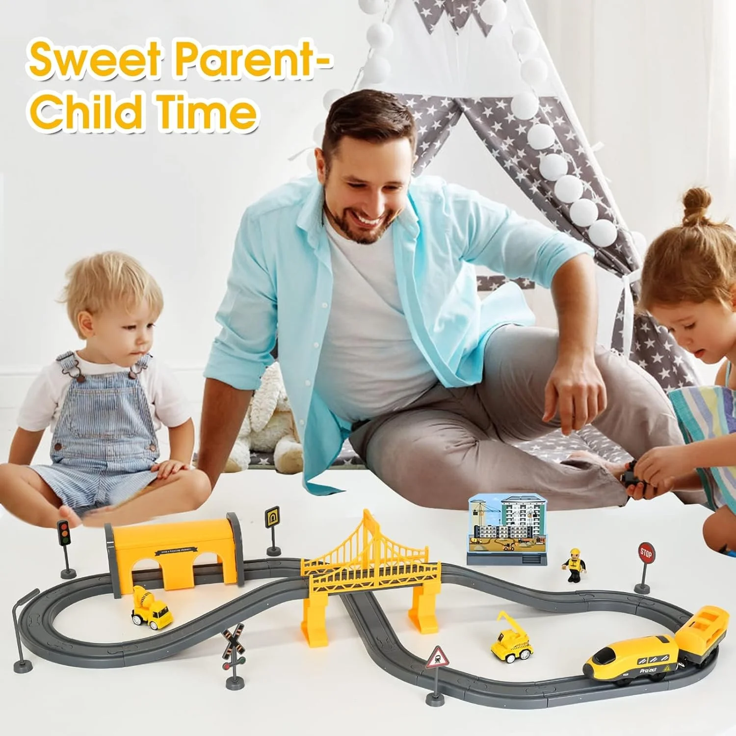 Azonee Electric Train Sets, Train Tracks Toy, 66Pcs DIY Assembly Track Train Parent-Child Interaction Toy, Railway Educational Toys, Train Tracks Toy Sets, Flexible Railway Train Tracks Toys for Kids Azonee Electric Train Sets, Train Tracks Toy, 66Pcs DIY Assembly Track Train Parent-Child Interaction Toy, Railway Educational Toys, Train Tracks Toy Sets, Flexible Railway Train Tracks Toys for Kids