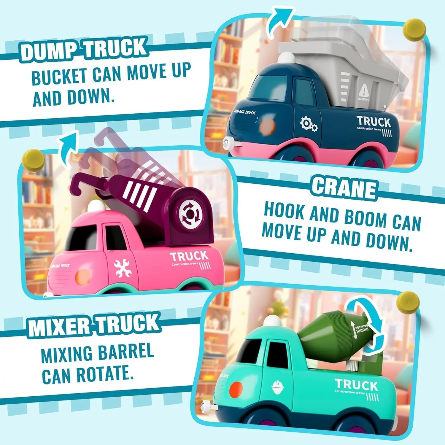 اسباب بازی قطار کودک نوپا - قطار برقی مغناطیسی با 4 واگن، ریل و لوازم جانبی برای پسران و دختران 3 سال به بالا