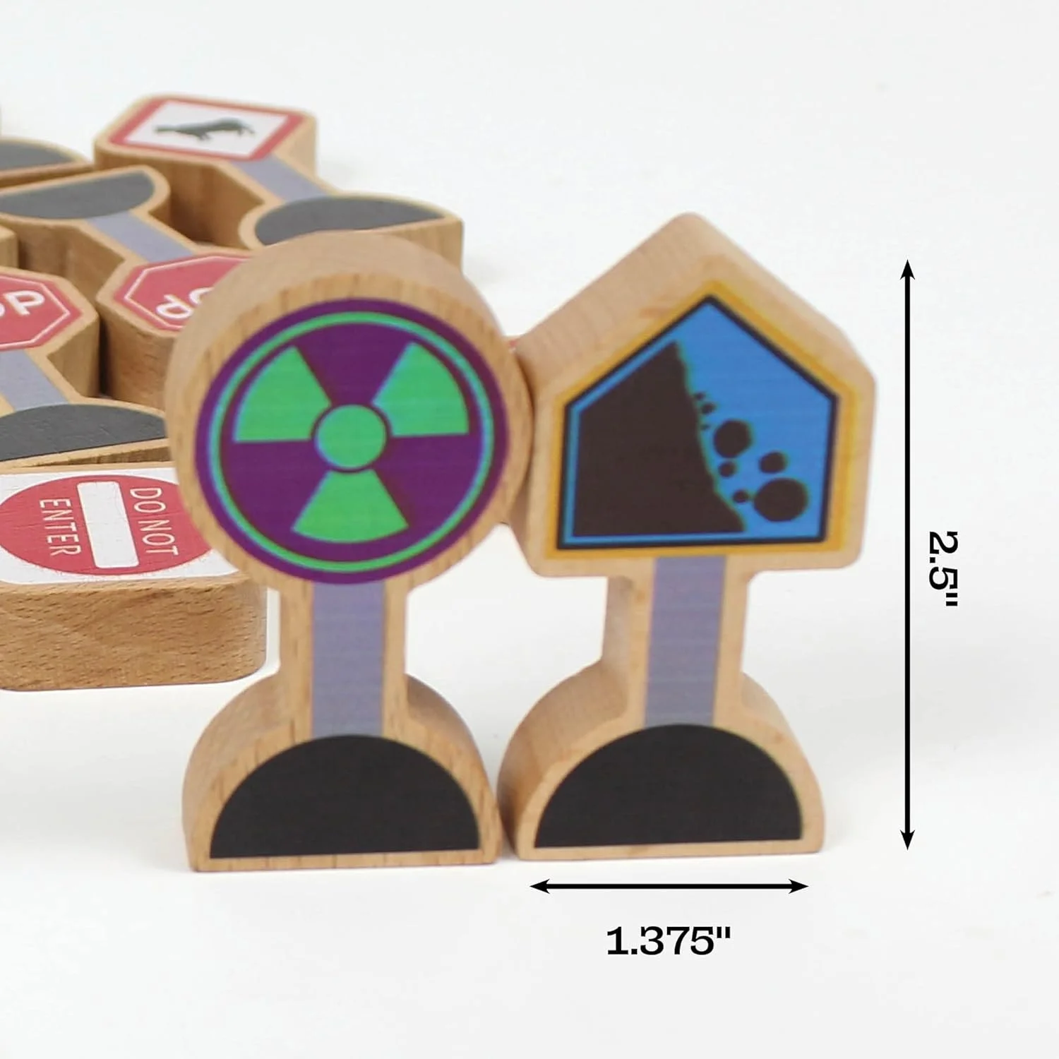 ۱۵ قطعه - علائم راهنمایی و رانندگی چوبی برای کودکان - علائم خیابانی برای زیرانداز بازی، اسباب بازی و ماشین - علائم جاده ای چوبی - لوازم جانبی آموزشی مسیر پیش دبستانی - سری ۲