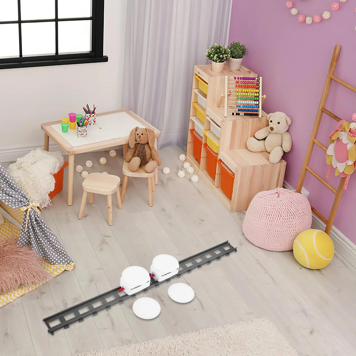 مجموعه اسباب بازی قطار گردان Toyvian، قطار اسباب بازی زیر درخت، بشقاب های ساشیمی ژاپنی، سینی سرو سوشی، قطار برقی (بدون باتری)