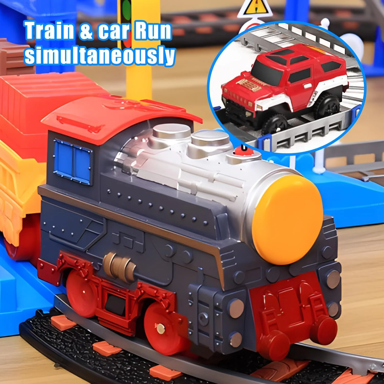 مجموعه ماشین های قطار برای کودکان نوپا، مجموعه مسیر قطار با پل LED، ماشین برقی و مجموعه اسباب بازی های قطار برای پسران 3 تا 12 ساله، اسباب بازی ماشین قطار هدیه تولد کریسمس کودکان