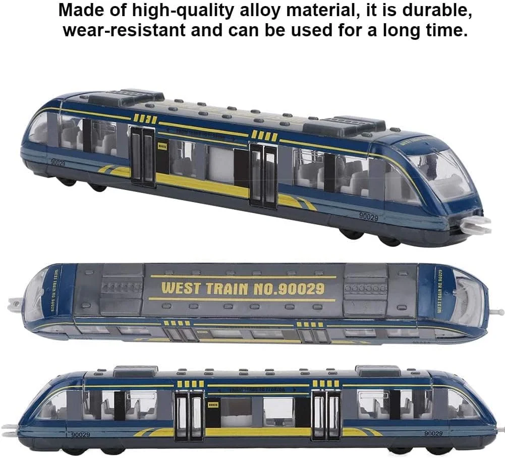مجموعه قطار اسباب بازی، موتور لوکوموتیو پرسرعت، مدل ماشین دایکاست، مجموعه قطار گلوله ای متصل لغزنده برای کودکان (آبی، 1 عدد)