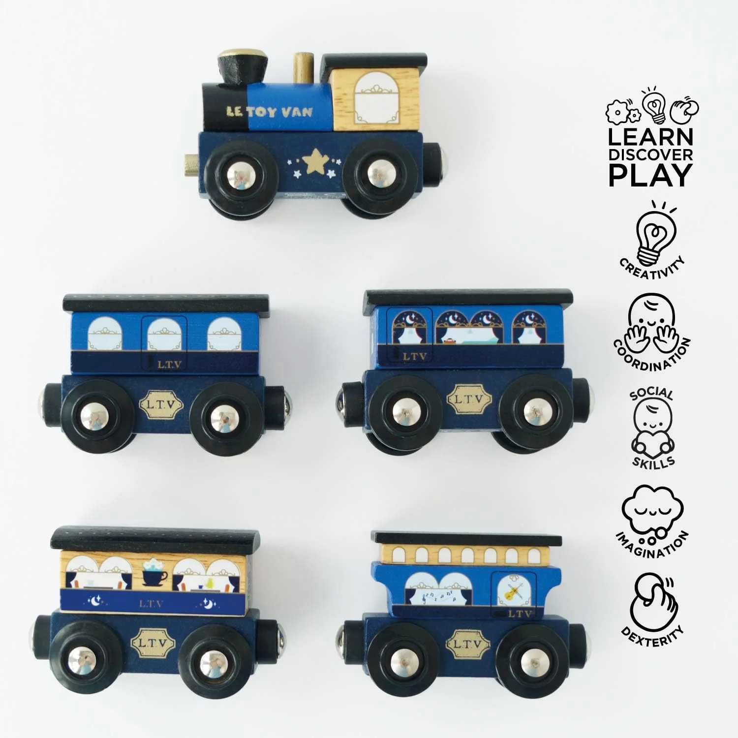 قطار گرگ و میش آبی رنگ Le Toy Van