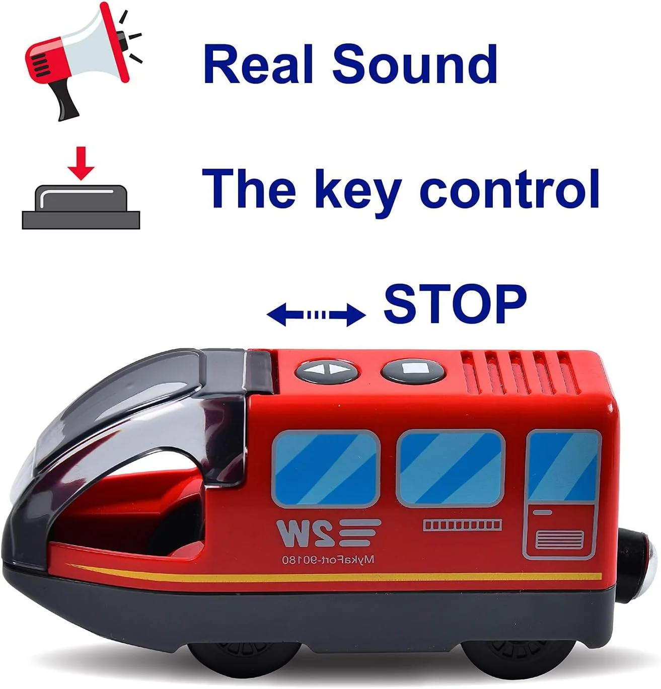 لوکوموتیو حرکتی باتری خور Paporich (اتصال مغناطیسی) ست قطار بدون ریل قطار، موتور قدرتمند سازگار با Thomas، Brio، Chuggington ریل های قطار چوبی، اسباب بازی برای 3 سال به بالا