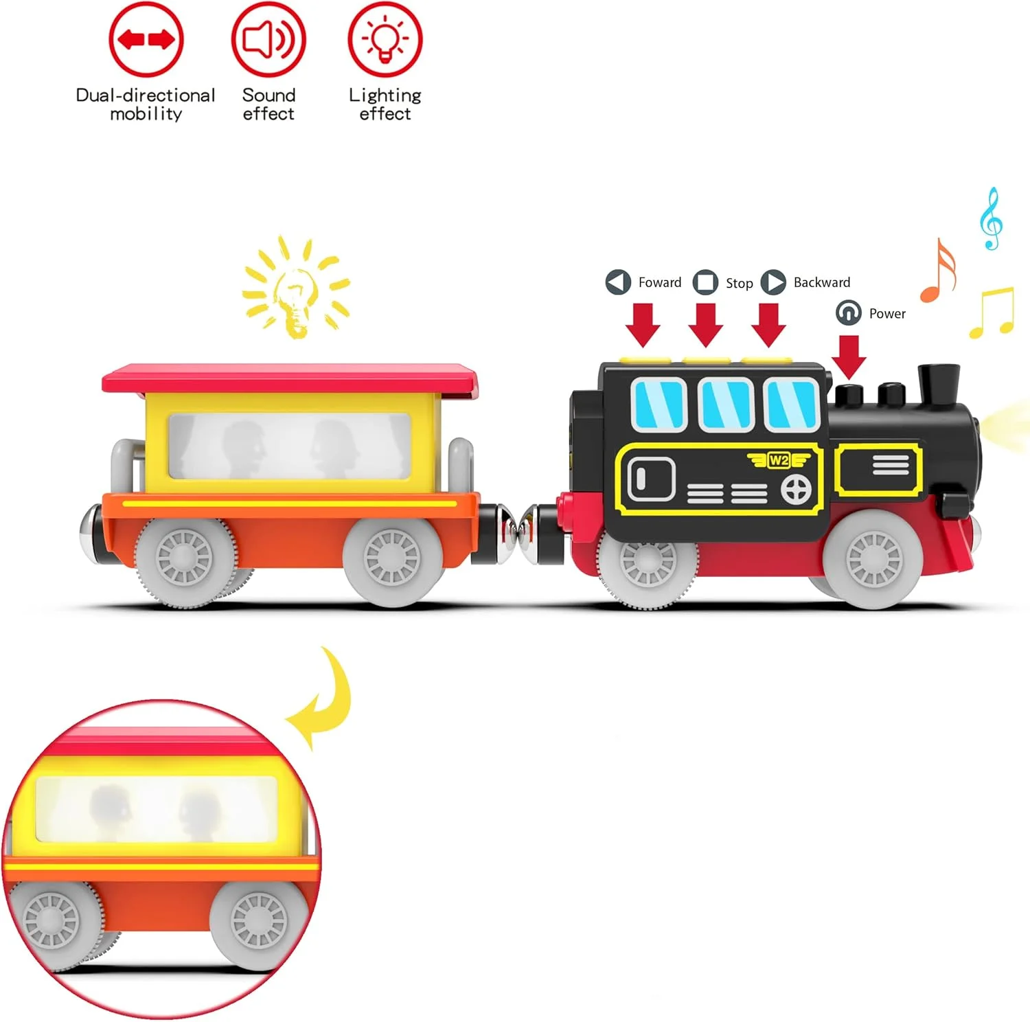 لوکوموتیو قطار باتری خور Z MAYABBO، اسباب بازی قطار مغناطیسی برای ریل های چوبی، قطار موتوری سازگار با Brio، Chuggington، Melissa and Doug (باتری شامل نمی شود) لوکوموتیو قطار باتری خور Z MAYABBO، اسباب بازی قطار مغناطیسی برای ریل های چوبی، قطار موتوری سازگار با Brio، Chuggington، Melissa and Doug (باتری شامل نمی شود)