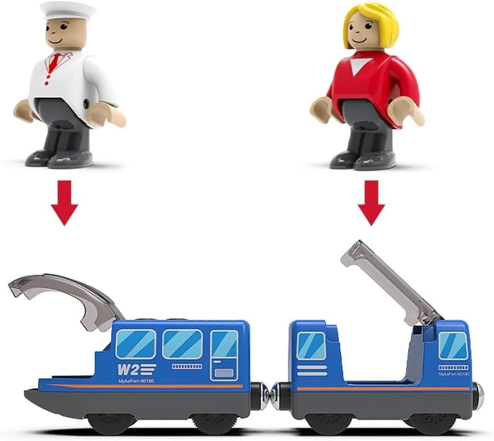 قطار باتری خور NALACAL، اتصال مغناطیسی، موتور قدرتمند، سازگار با برندهای اصلی، اسباب بازی کودک نوپا، الهام بخش خلاقیت کودکان، مهارت های تفکر منطقی فضایی