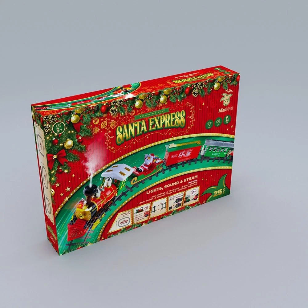 قطار کریسمس نورانی Mad Toys Santa Express با دود، صدا و نور