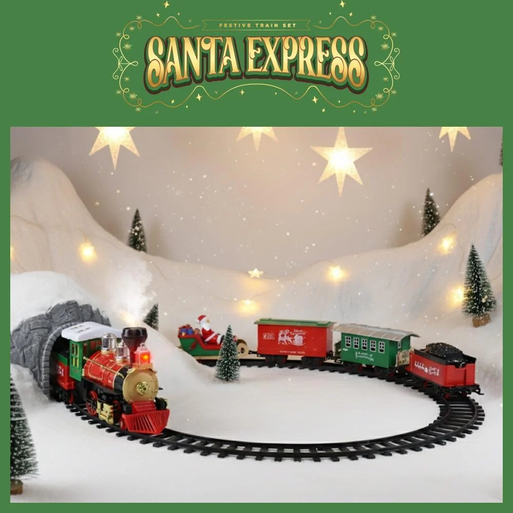 قطار کریسمس نورانی Mad Toys Santa Express با دود، صدا و نور