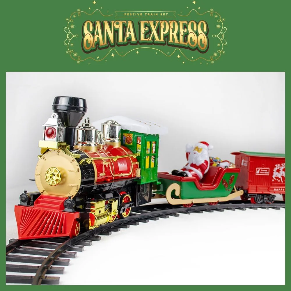 قطار کریسمس نورانی Mad Toys Santa Express با دود، صدا و نور
