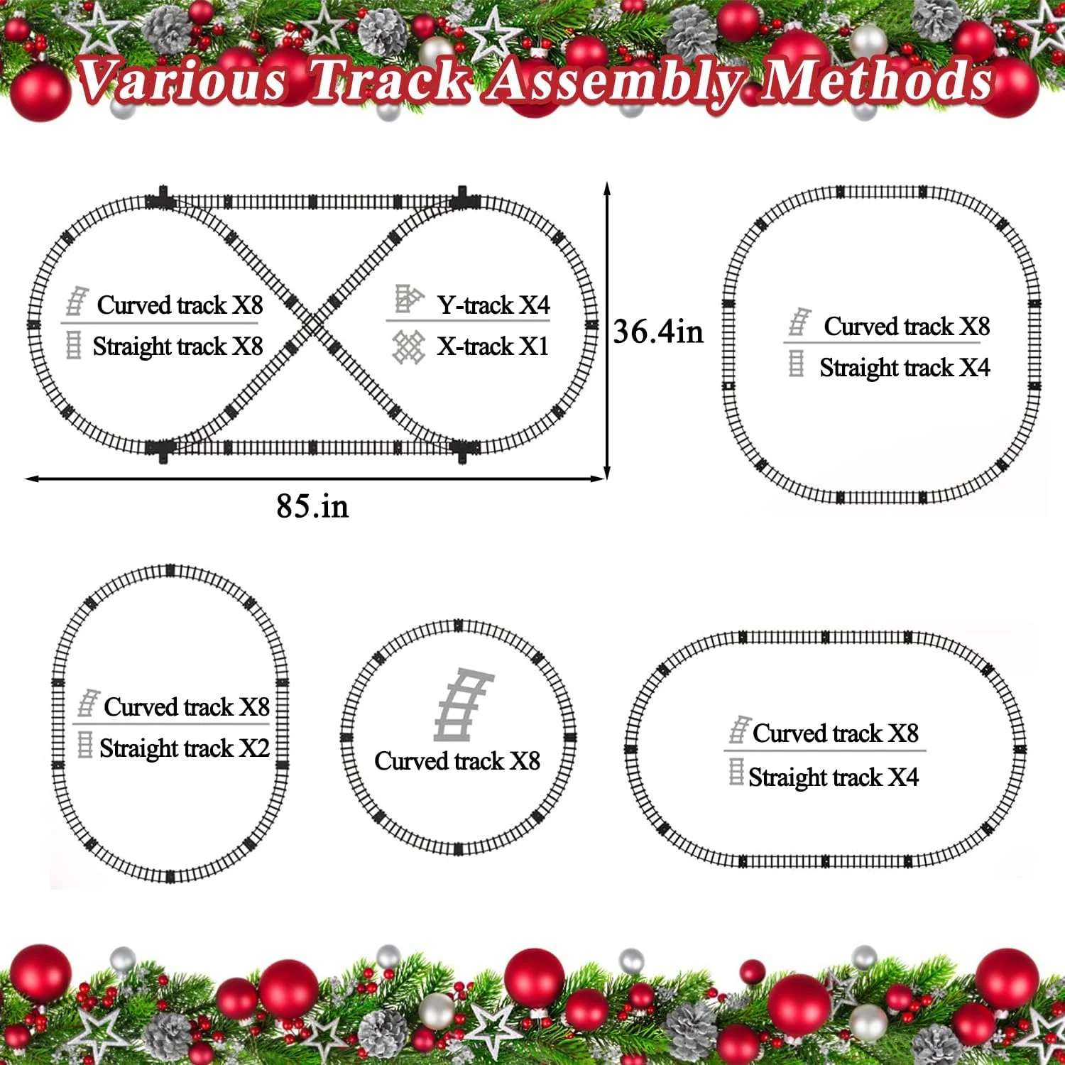 ست قطار اسباب بازی برای کودکان، قطار برقی با صداها و نورهای واقعی، هدیه مدل قطار برای پسران و دختران نوپا، لوکوموتیو بخار، مسیر لوکس و 3 واگن باری