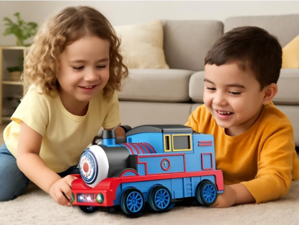 اسباب بازی قطار برقی - تبدیل شونده به ربات با نور و صدا | اسباب بازی آموزشی STEM برای سنین 2 سال به بالا | هدیه ای برای کودکان نوپا و پیش دبستانی