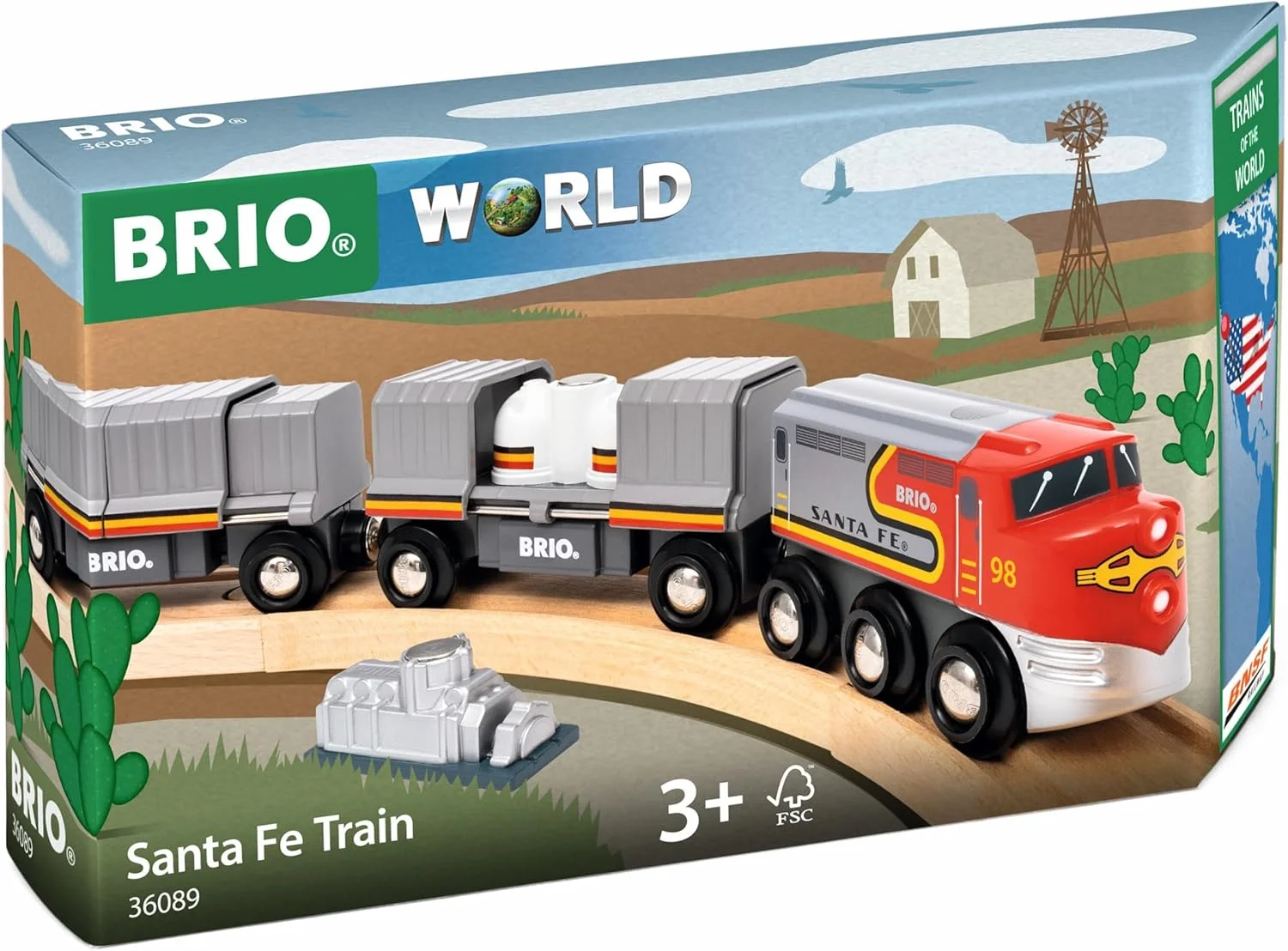 قطار سانتافه سری قطارهای جهان BRIO World مدل 36089 | قطار اسباب بازی برای کودکان بالای 3 سال قطار سانتافه سری قطارهای جهان BRIO World مدل 36089 | قطار اسباب بازی برای کودکان بالای 3 سال