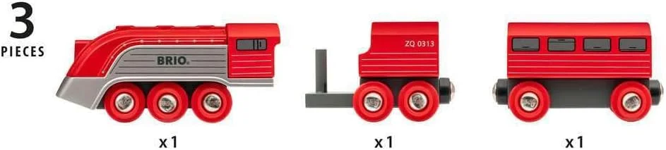 قطار ساده قرمز-نقره ای BRIO مدل 33557 قطار ساده قرمز-نقره ای BRIO مدل 33557